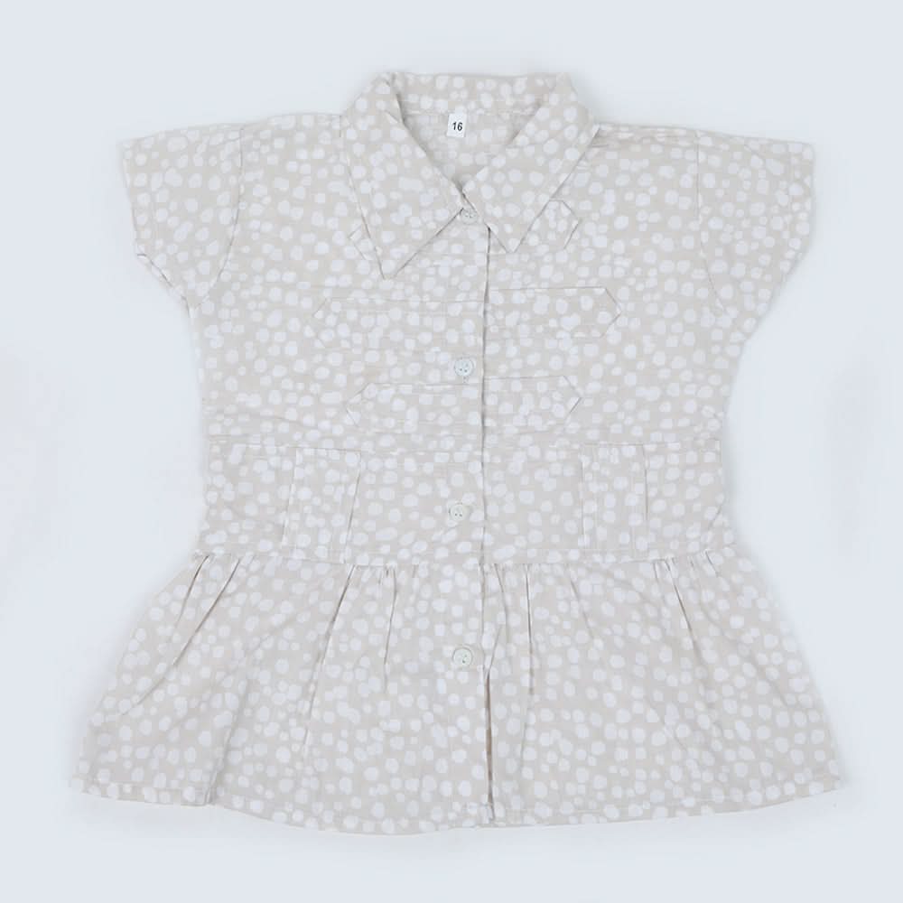 Girls Cotton Half Sleeves Shirt