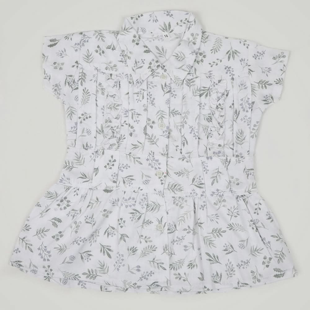 Girls Cotton Half Sleeves Shirt