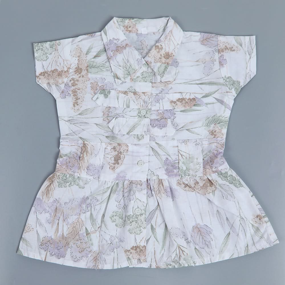 Girls Cotton Half Sleeves Shirt