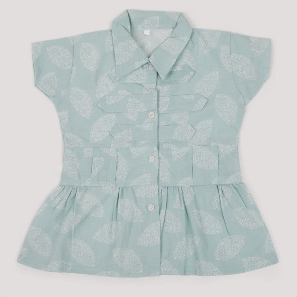 Girls Cotton Half Sleeves Shirt