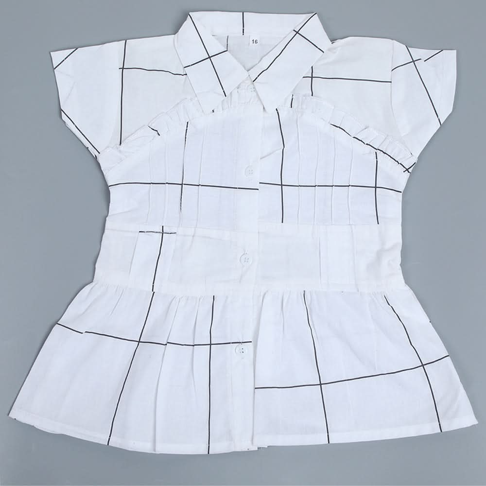 Girls Cotton Half Sleeves Shirt