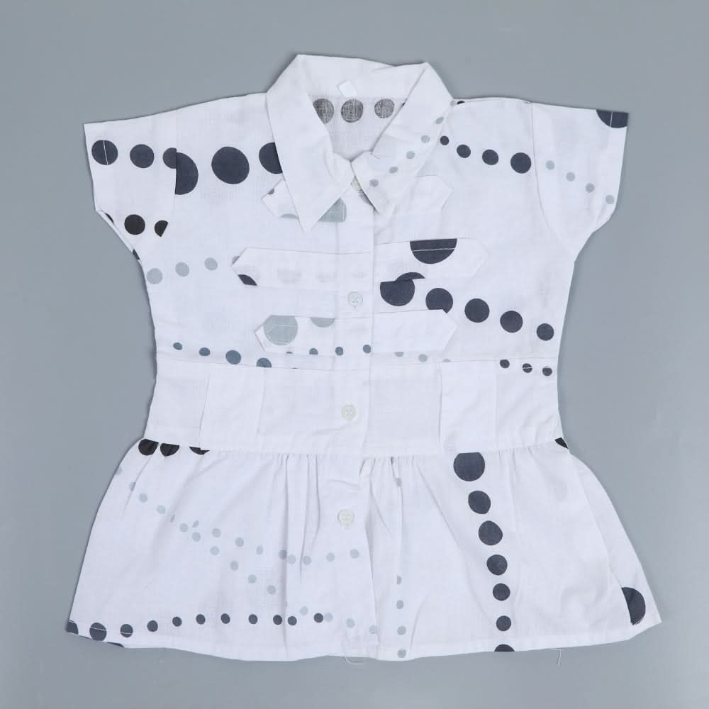Girls Cotton Half Sleeves Shirt