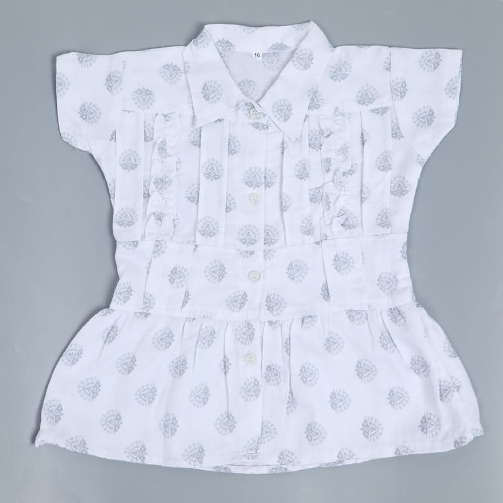 Girls Cotton Half Sleeves Shirt