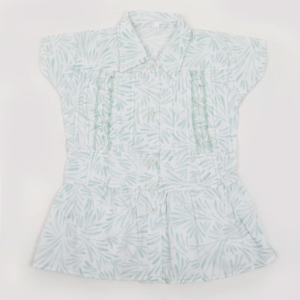 Girls Cotton Half Sleeves Shirt
