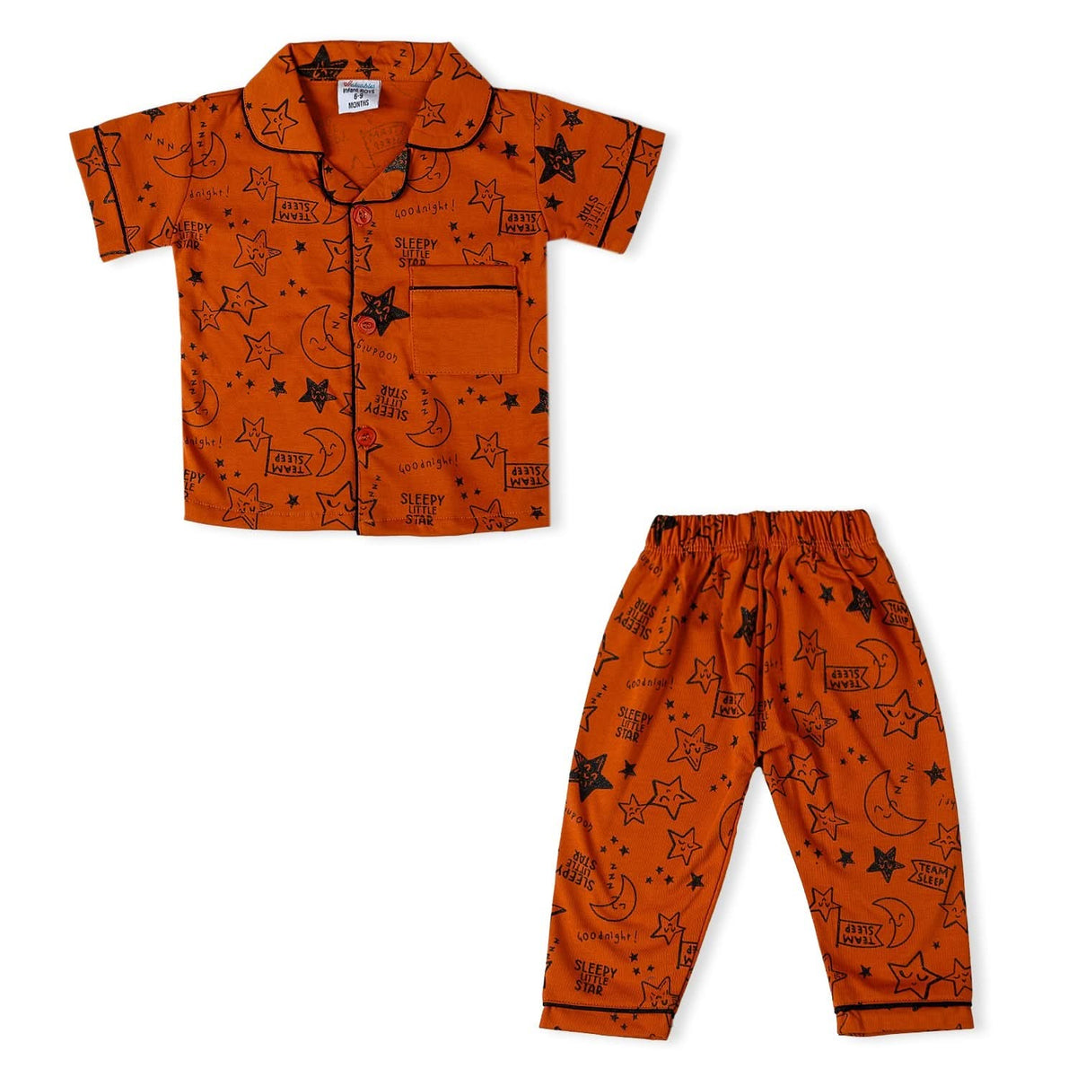 Valuable Newborn Boys Half Sleeves Night Suit