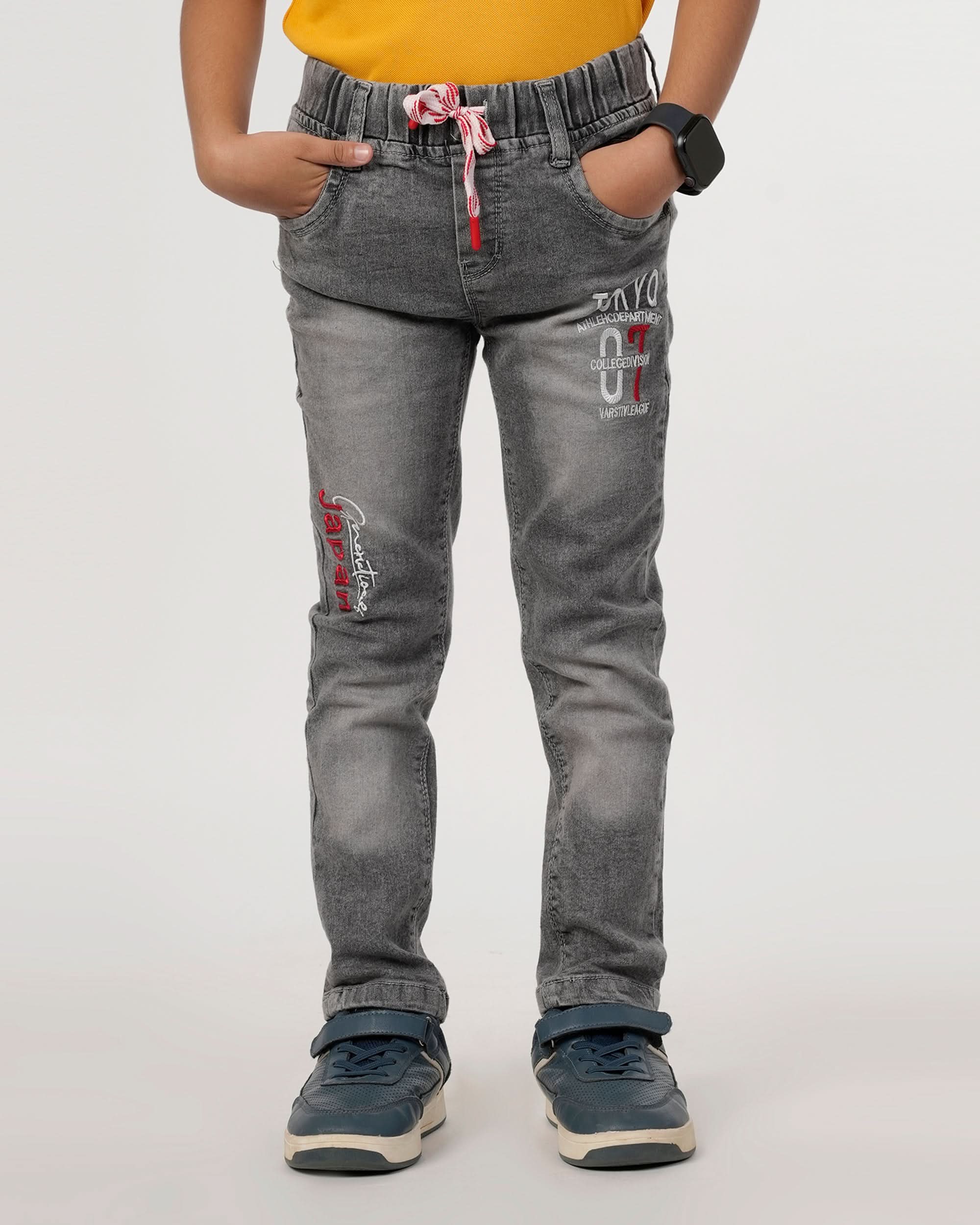 Boys Denim Pant - Grey