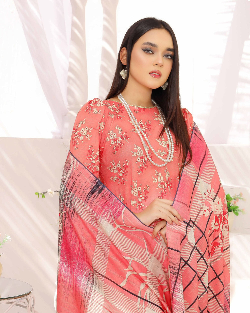 Nyasia By RA-Bin Hameeb Linen Cord's Printed Unstitched 3Pcs Suit - 6