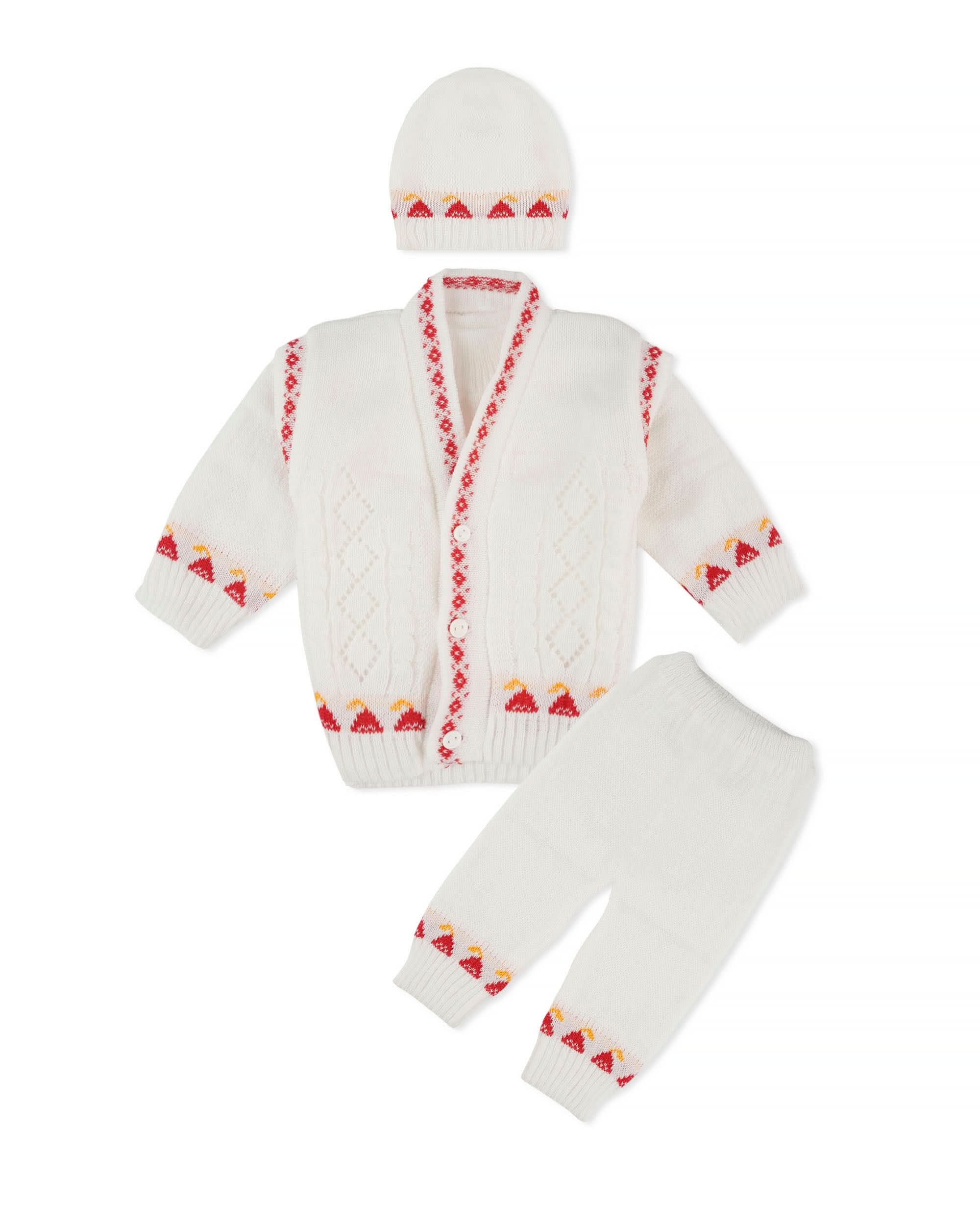 Newborn Boys Irani Suit – 4 Piece Set
