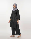 Valuable Women’s Fusion Embroidered Suit – 2-Piece Stylish Set - Black