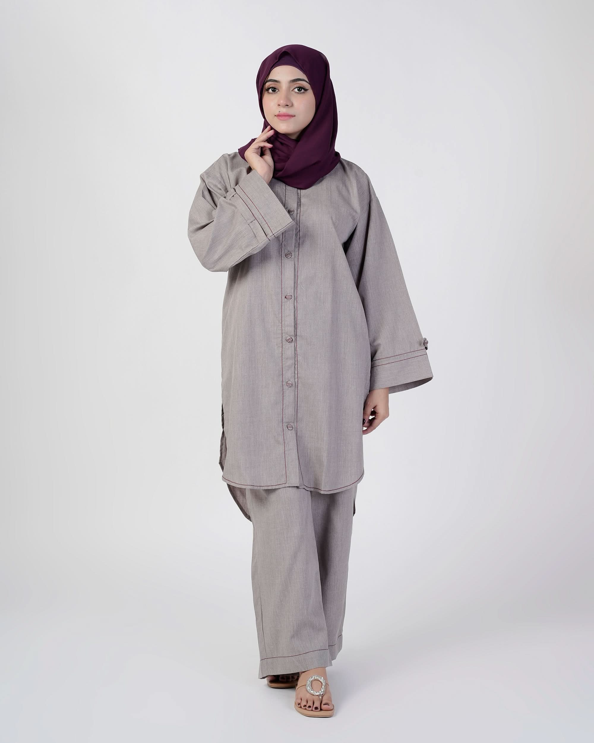 Eminent Women’s Solid Blended 2 Pcs Suit