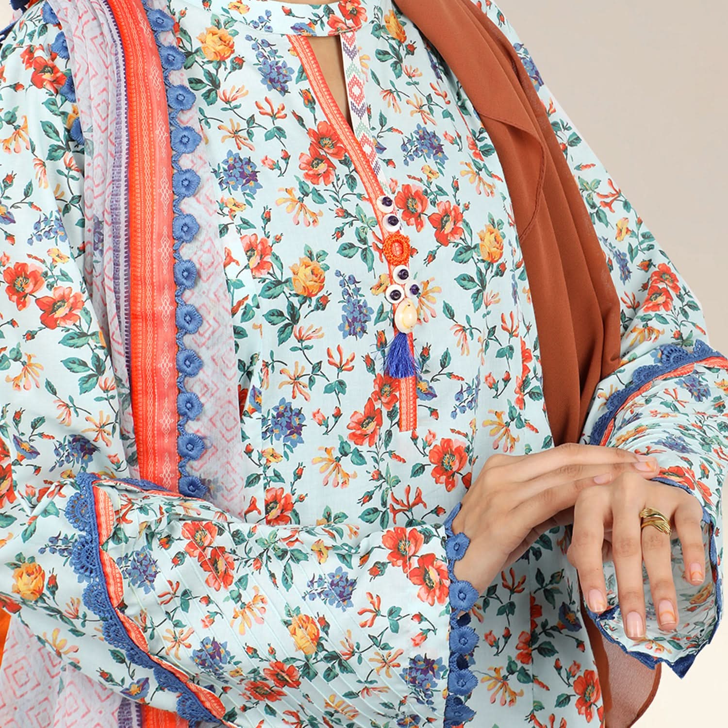 Eminent Women's Un-Stitched 3pcs Suit - 11