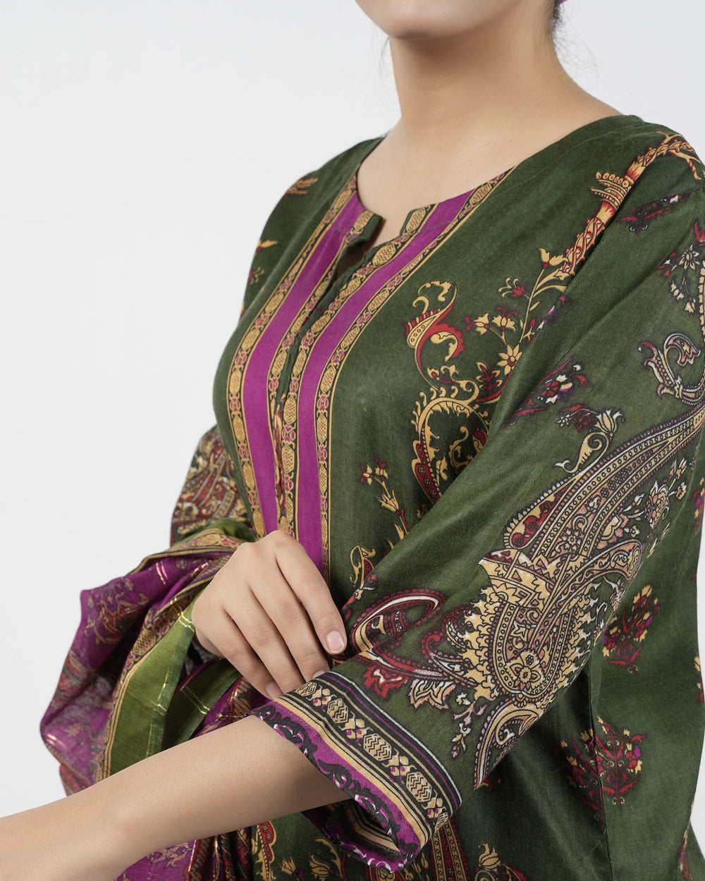 Valuable Women's Printed 3 Pcs Suit