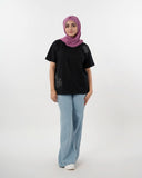 Eminent Women's Half Sleeves T-Shirt - Black