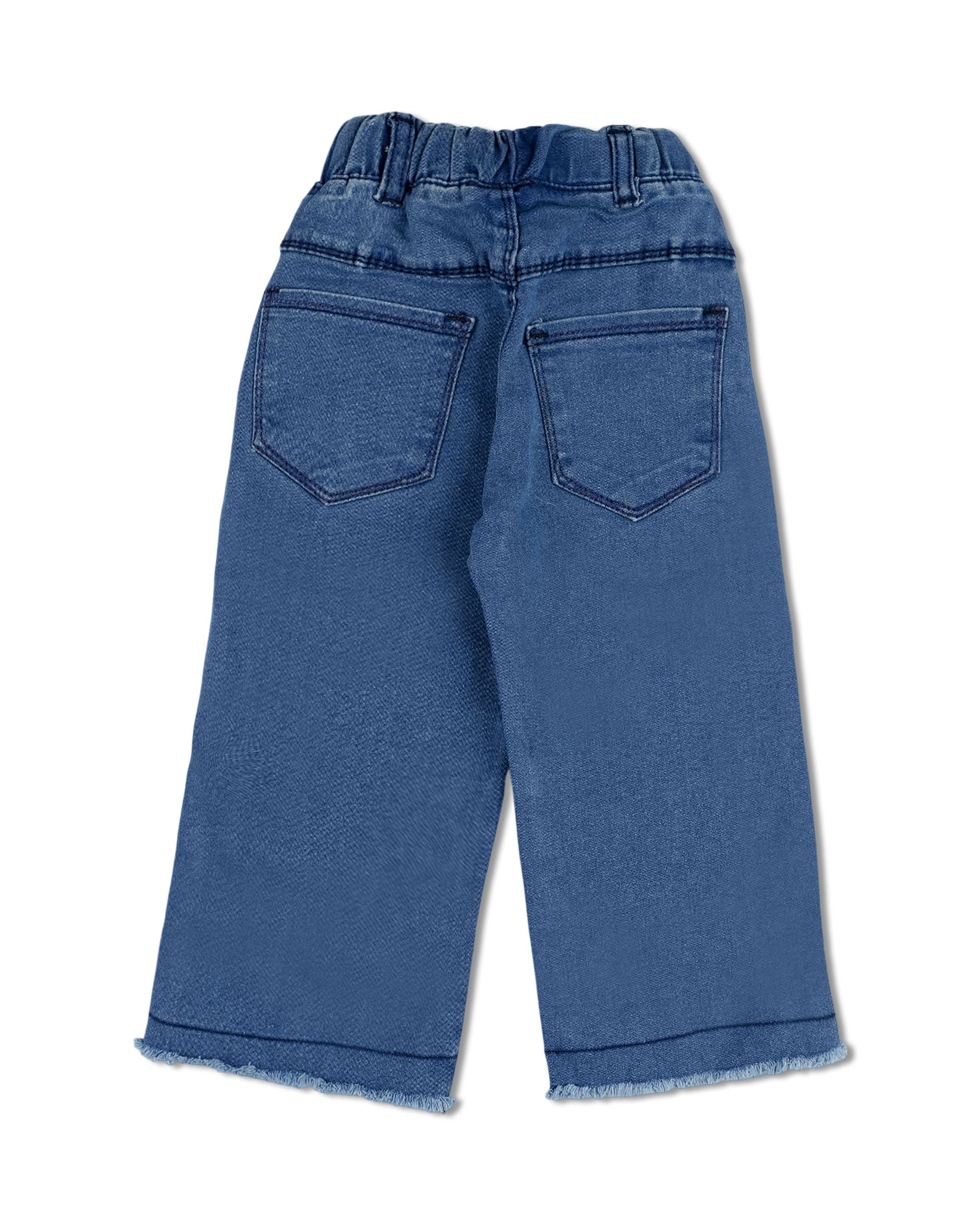 Girls Wide Leg Denim Pant