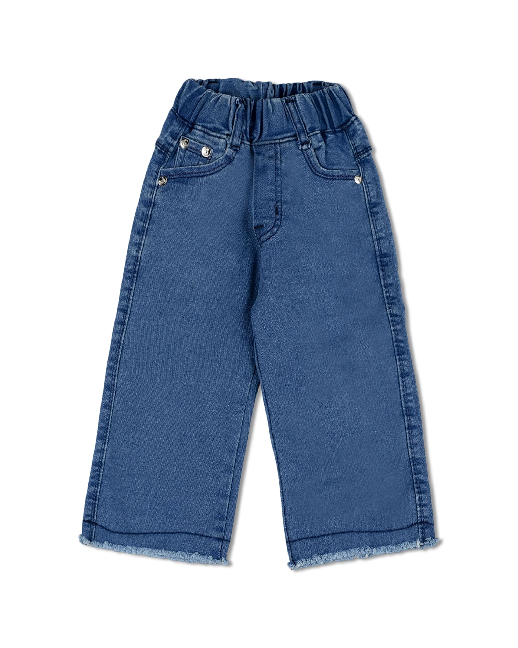 Girls Wide Leg Denim Pant
