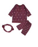 Girls’ Embroidered 3Pcs Suit
