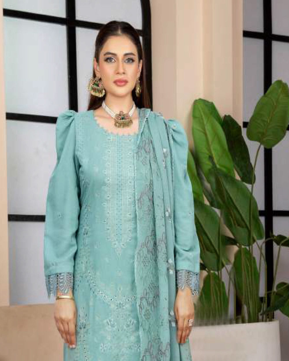 Noor Jahan Maha Noor Karandi Luxury Embroidered Suit with Dupatta - 7