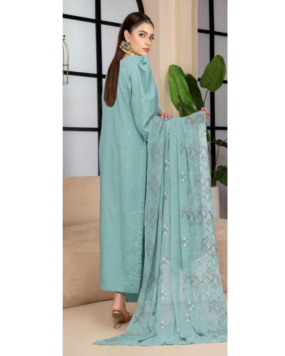 Noor Jahan Maha Noor Karandi Luxury Embroidered Suit with Dupatta - 7