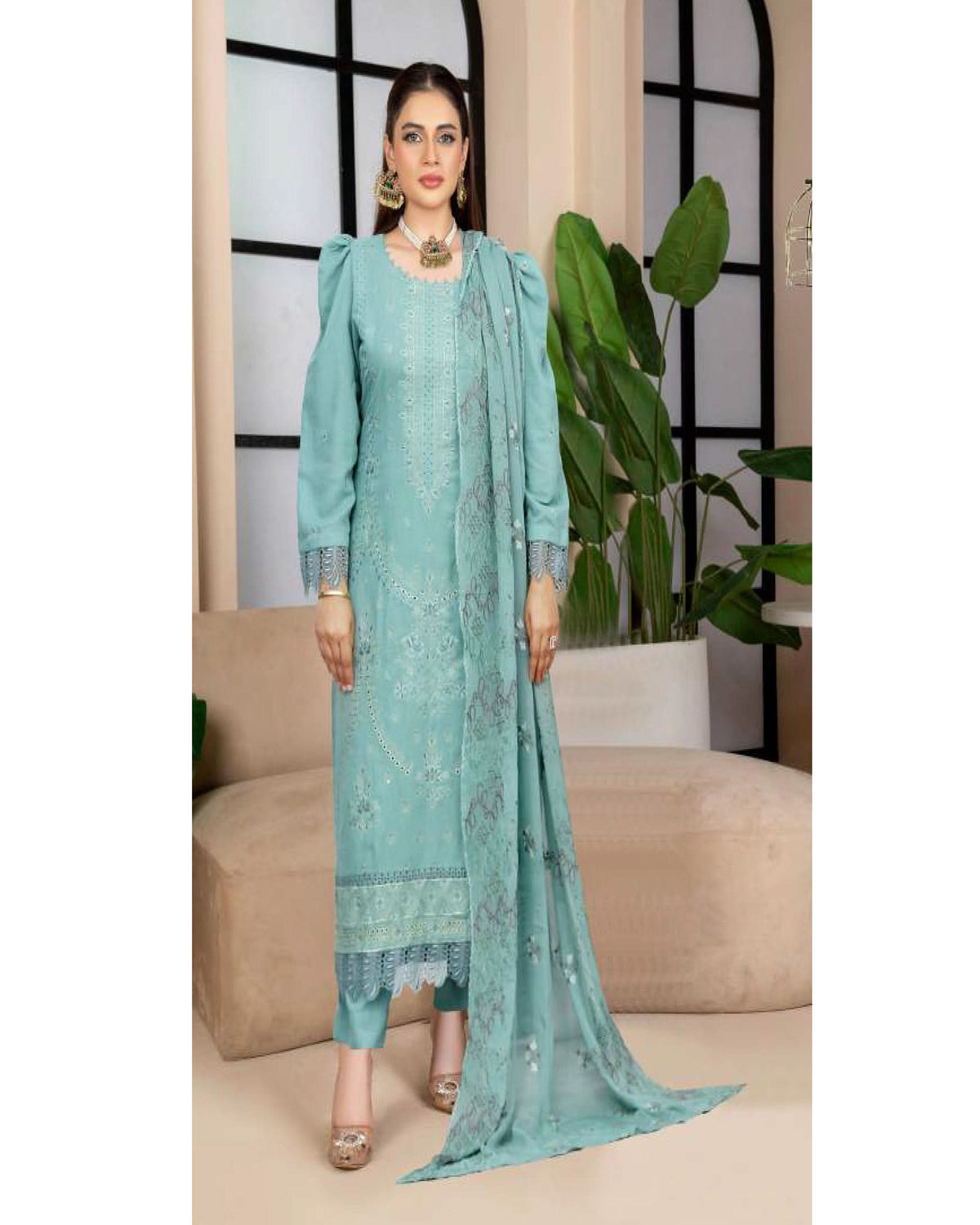 Noor Jahan Maha Noor Karandi Luxury Embroidered Suit with Dupatta - 7