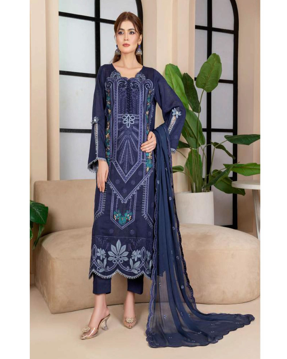 Noor Jahan Maha Noor Karandi Luxury Embroidered Suit with Dupatta - 16