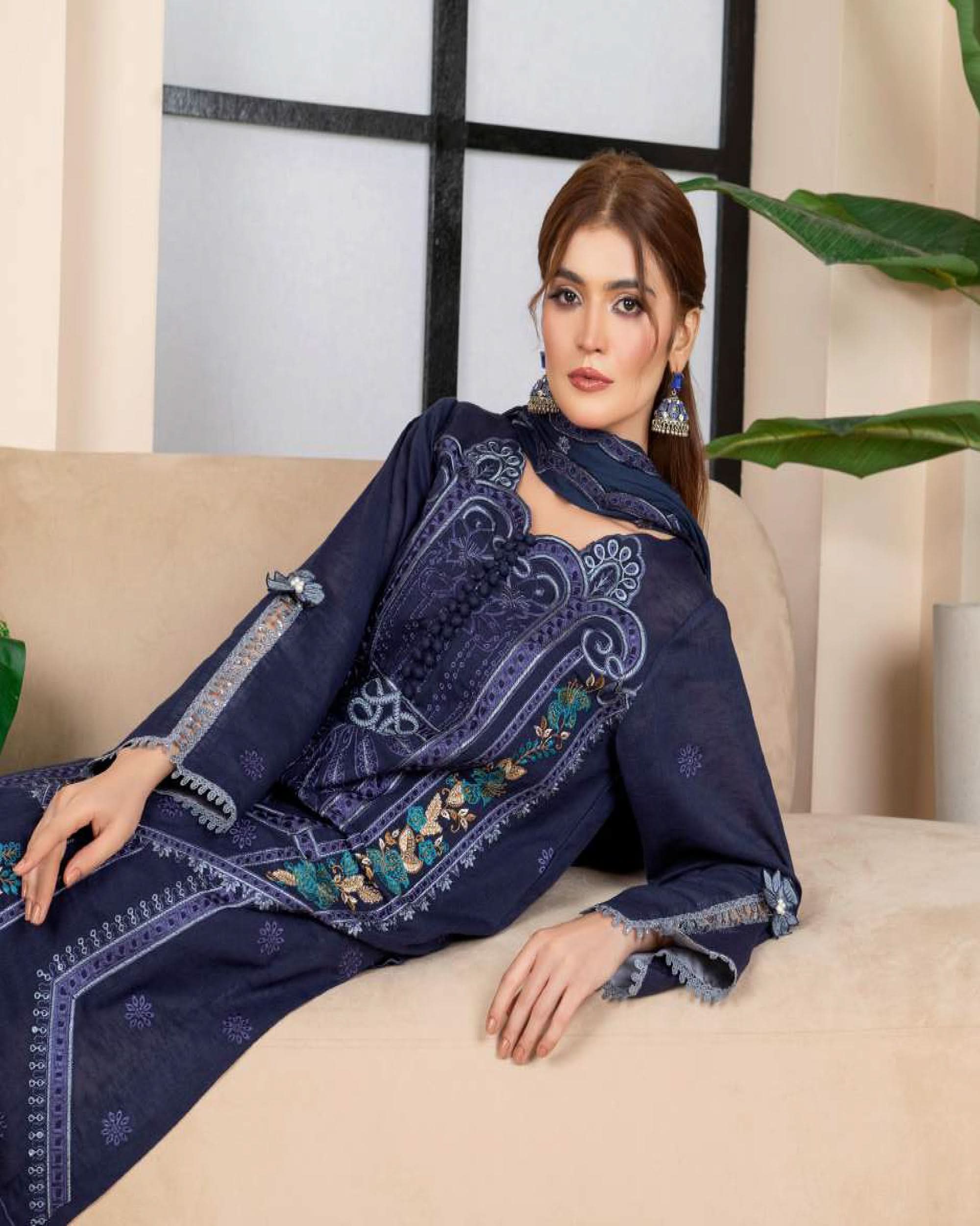 Noor Jahan Maha Noor Karandi Luxury Embroidered Suit with Dupatta - 16