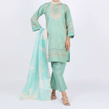 Women's Stitched 3-Piece Doriya Suit - Pink