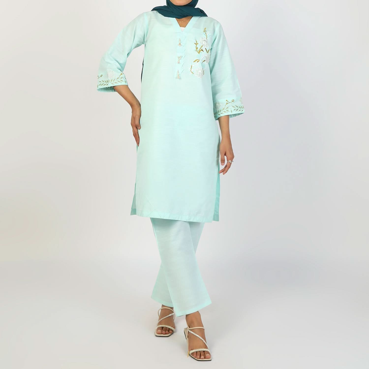 Women's Slub 2Pcs Suit