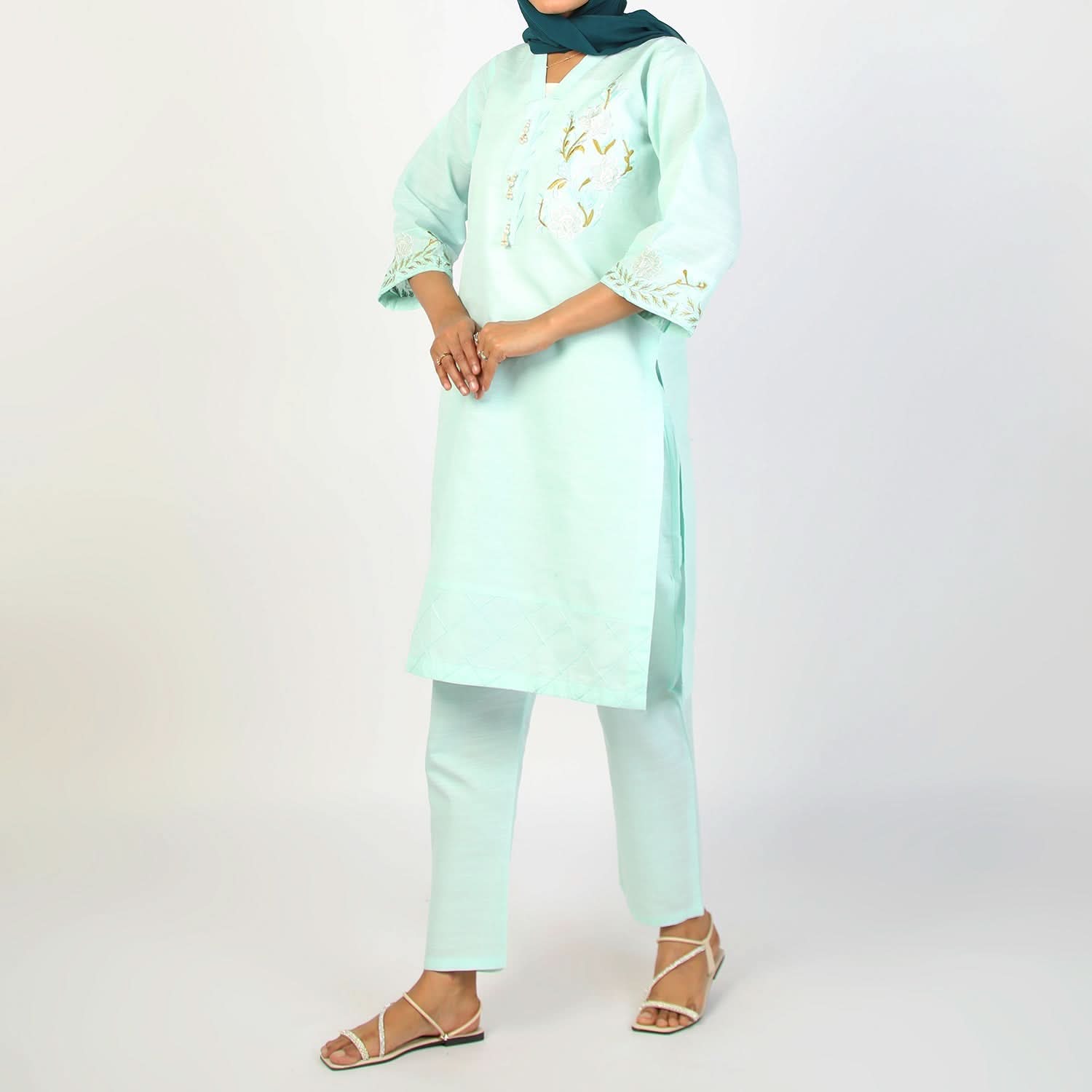 Women's Slub 2Pcs Suit