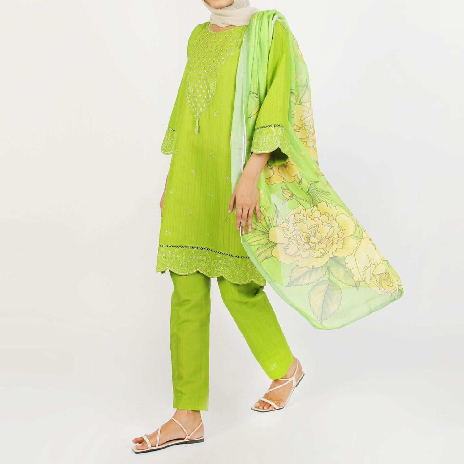 Women's Stitched 3-Piece Cotton Suit