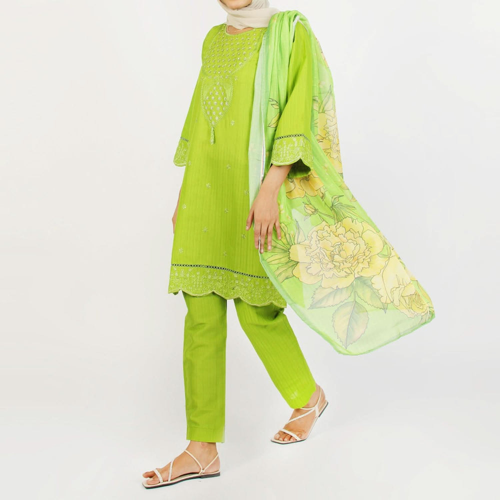 Women's Stitched 3-Piece Cotton Suit