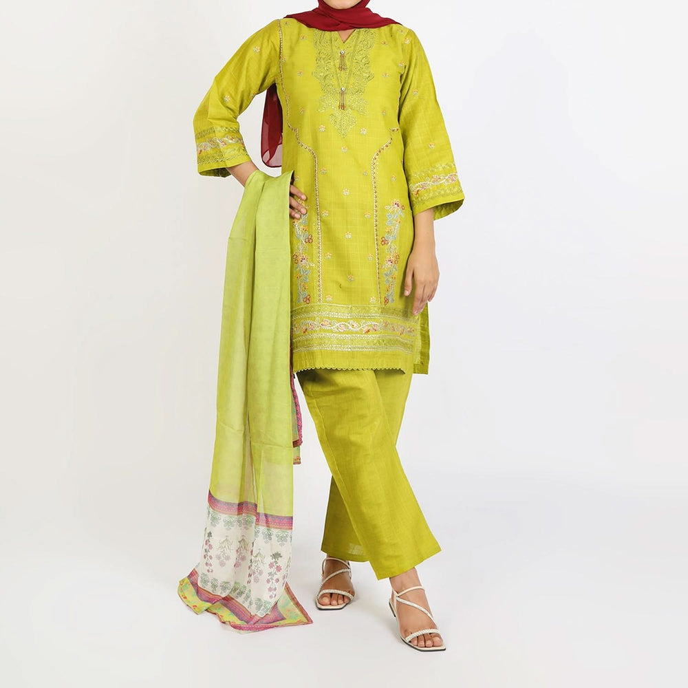 Women's Stitched 3-Piece Cotton Suit