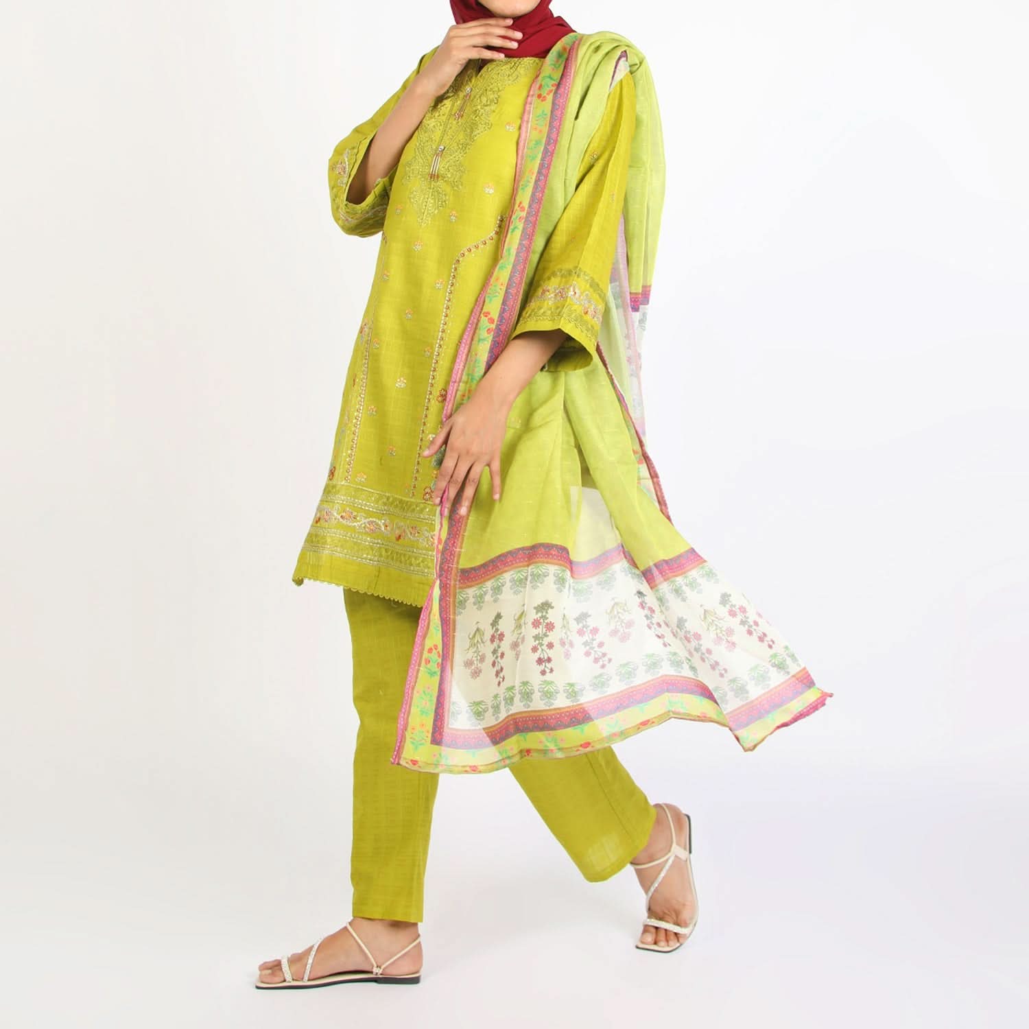 Women's Stitched 3-Piece Cotton Suit