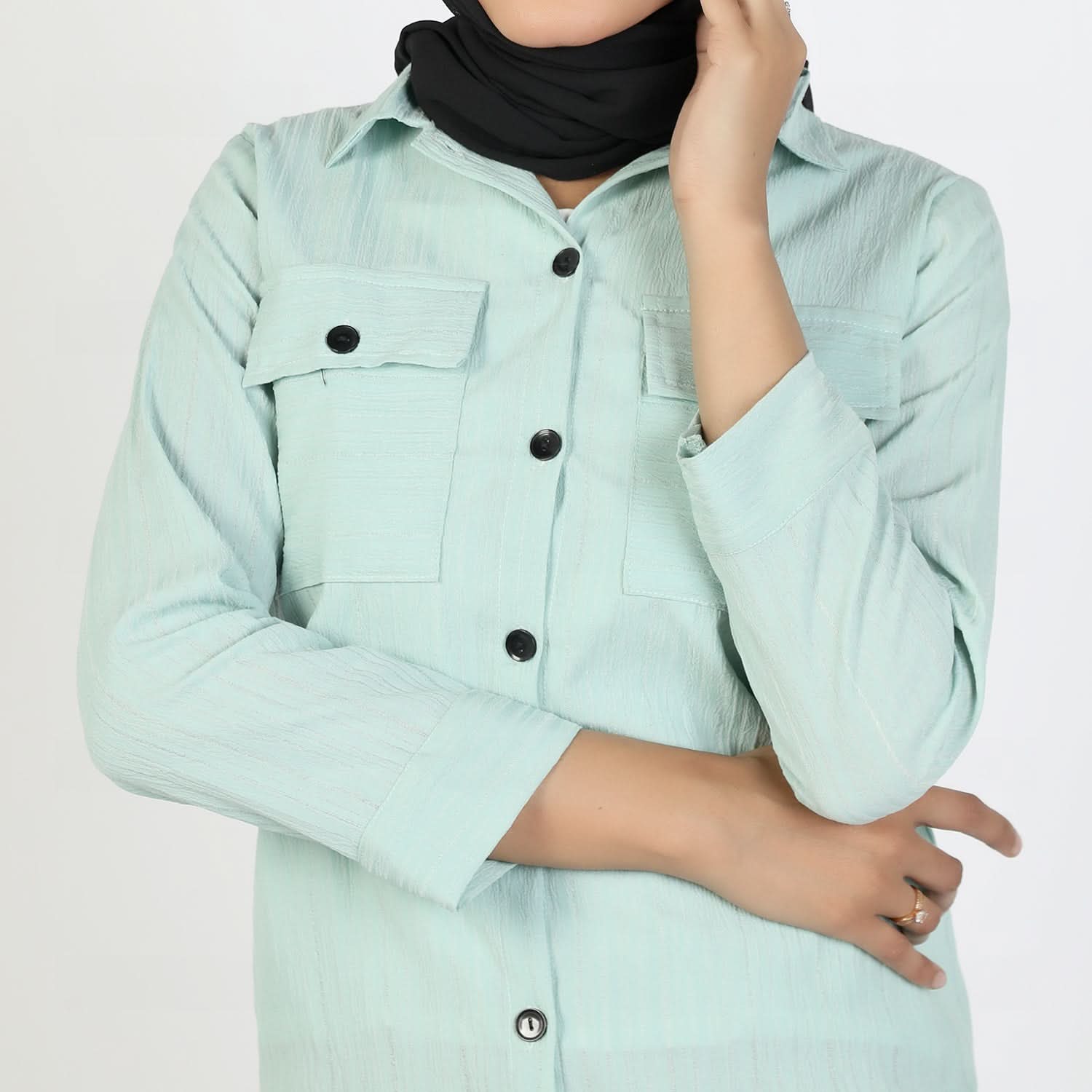 Women's Peach Western Co-Ord Set - Cambric Two-Piece