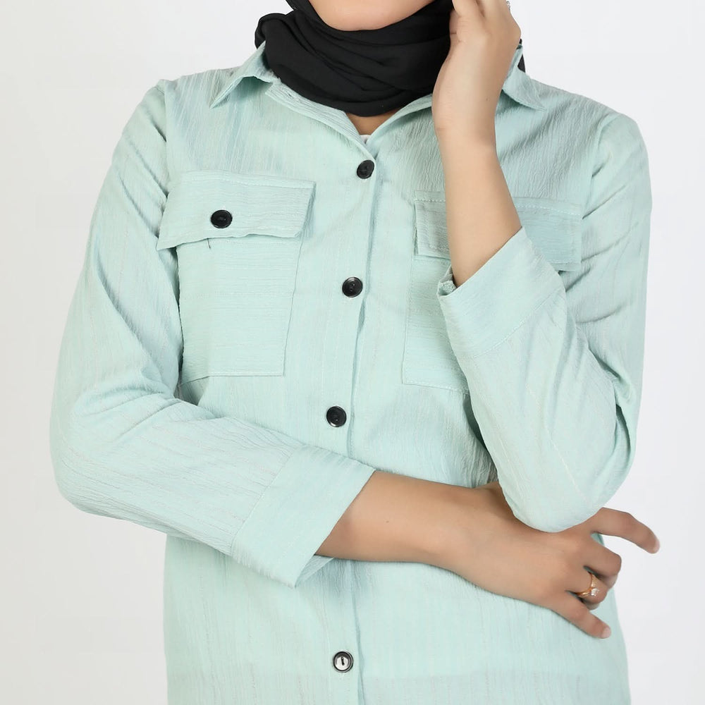 Women's Peach Western Co-Ord Set - Cambric Two-Piece