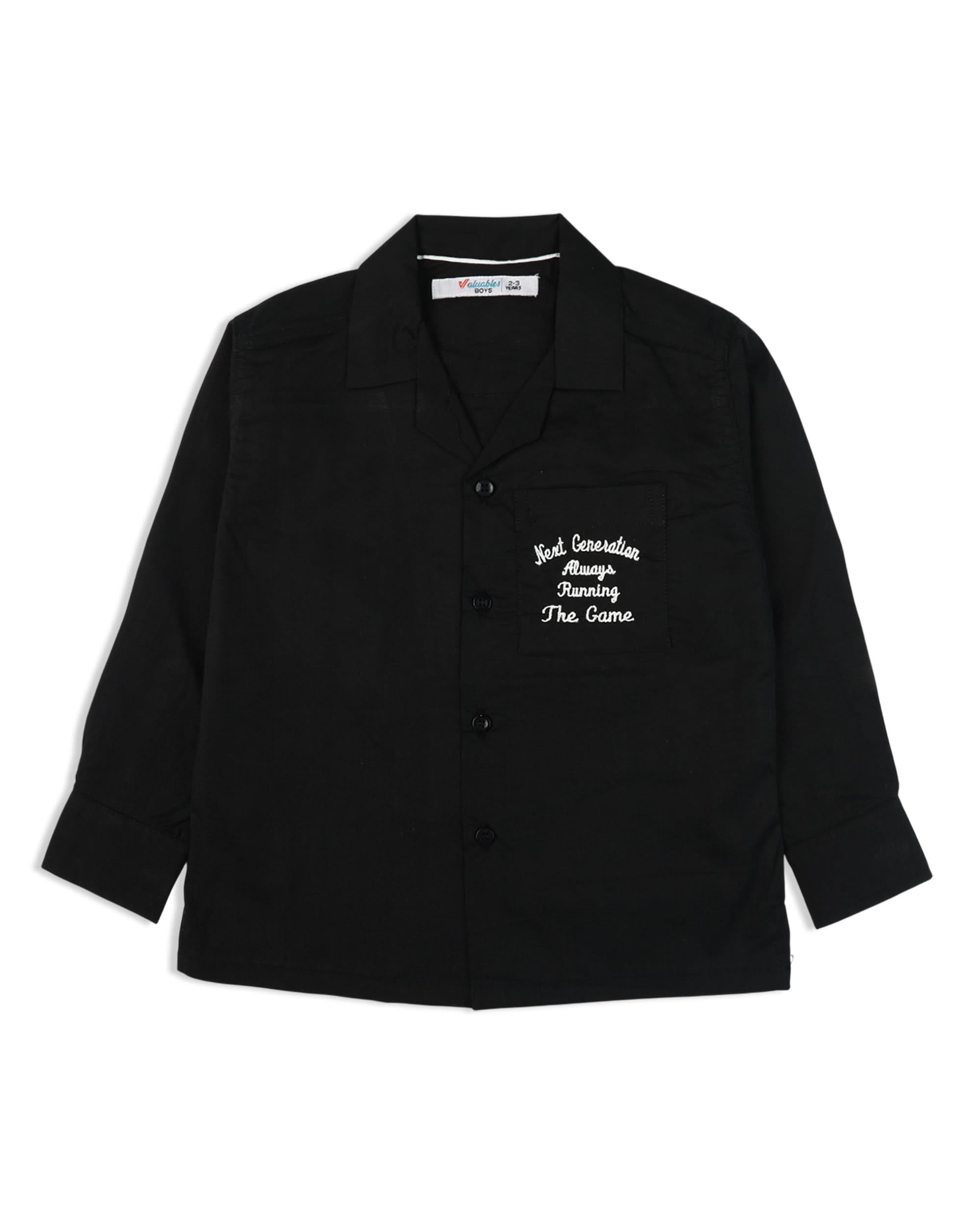 Valuables Boys Casual Full Sleeves Shirt