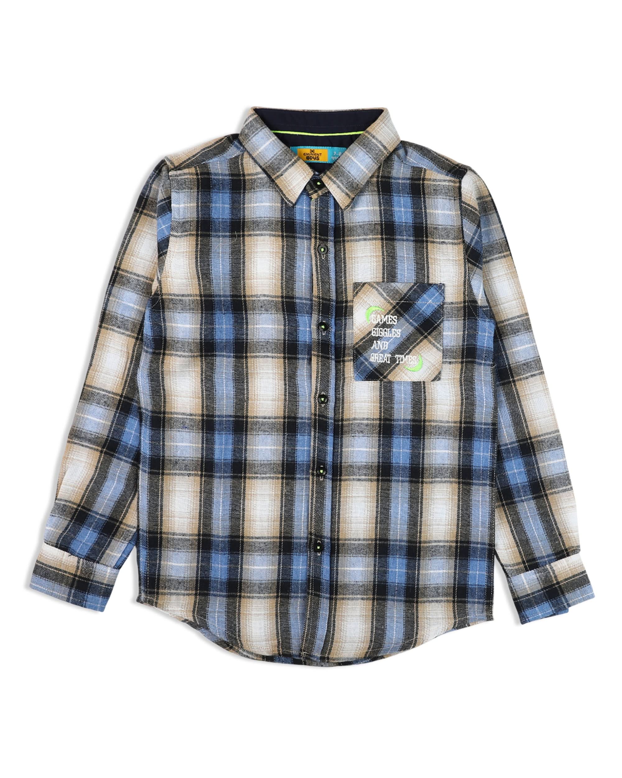 Eminent Boy Junior Casual Full Sleeves Shirt