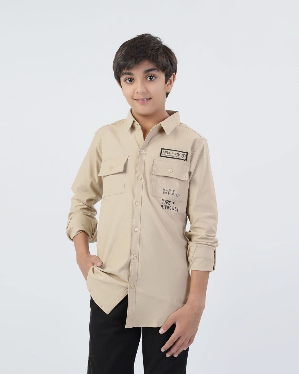 Valuables Boys Full Sleeves Casual Shirt