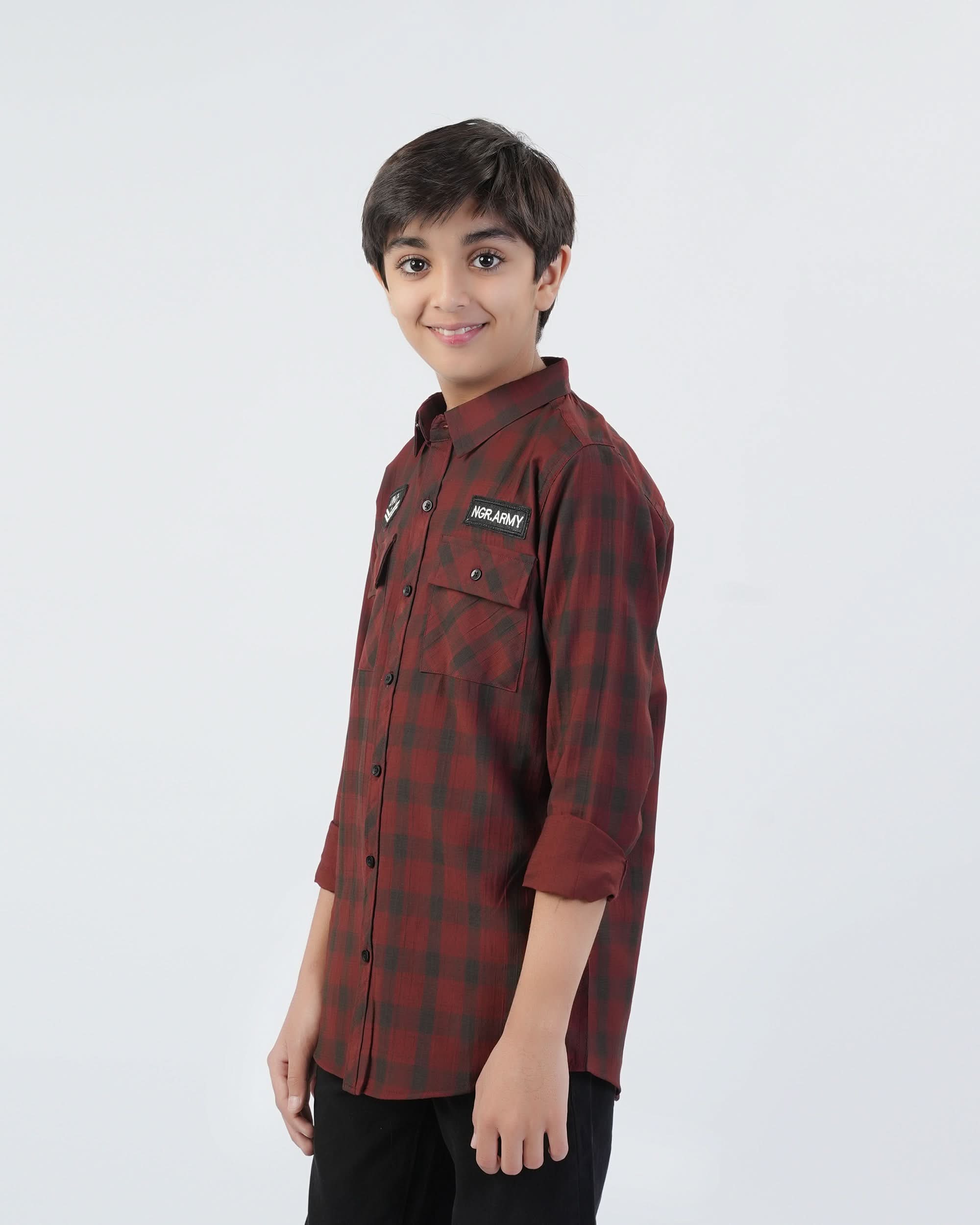 Valuables Boys Full Sleeves Casual Shirt