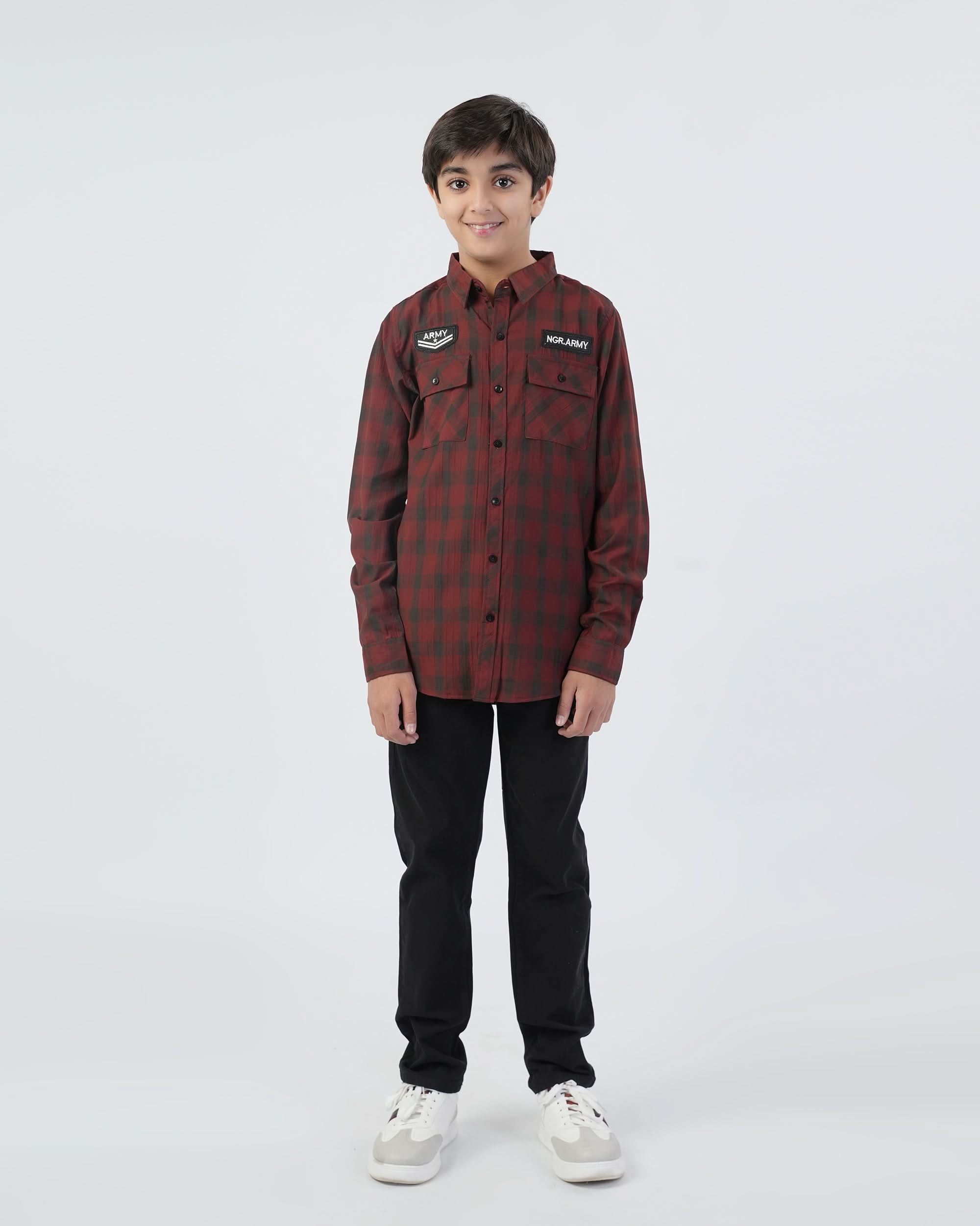 Valuables Boys Full Sleeves Casual Shirt