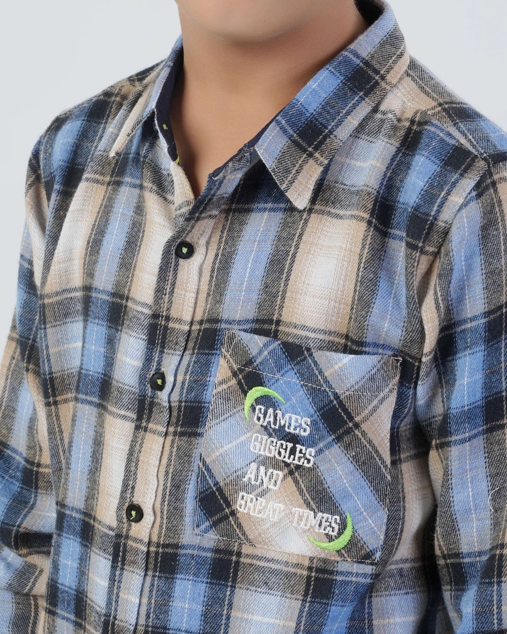 Eminent Boy Junior Casual Full Sleeves Shirt