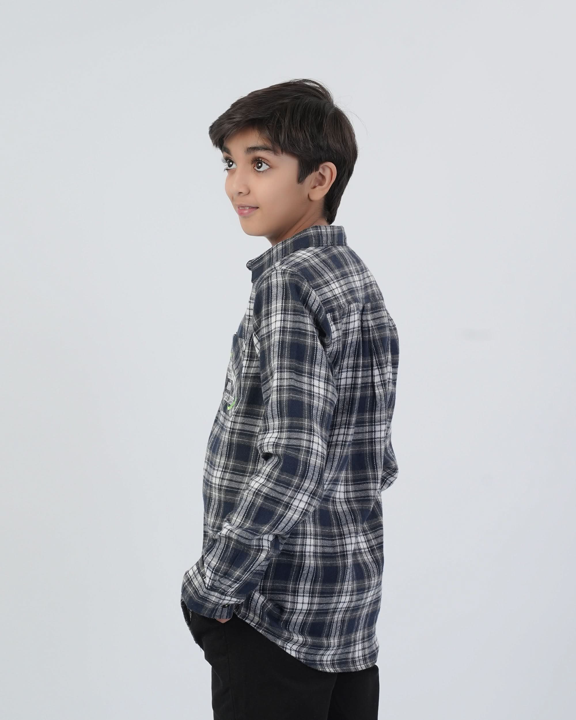 Eminent Boy Junior Casual Full Sleeves Shirt