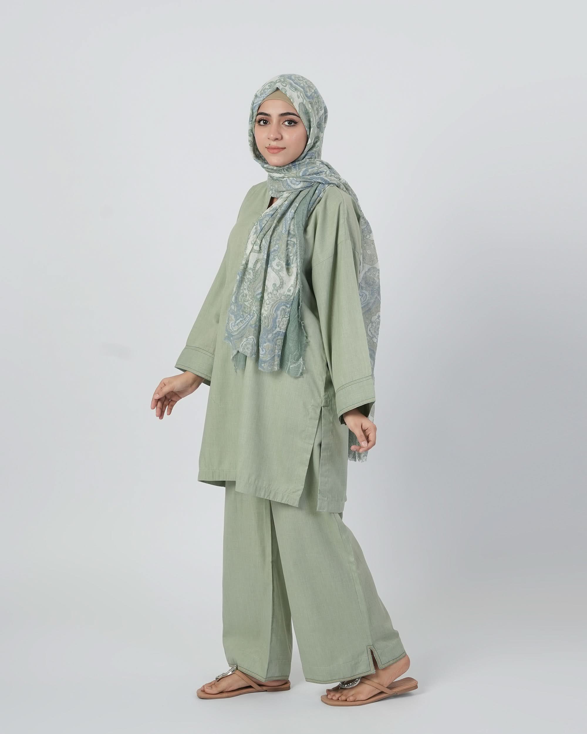Eminent Women’s Solid Blended 2 Pcs Suit