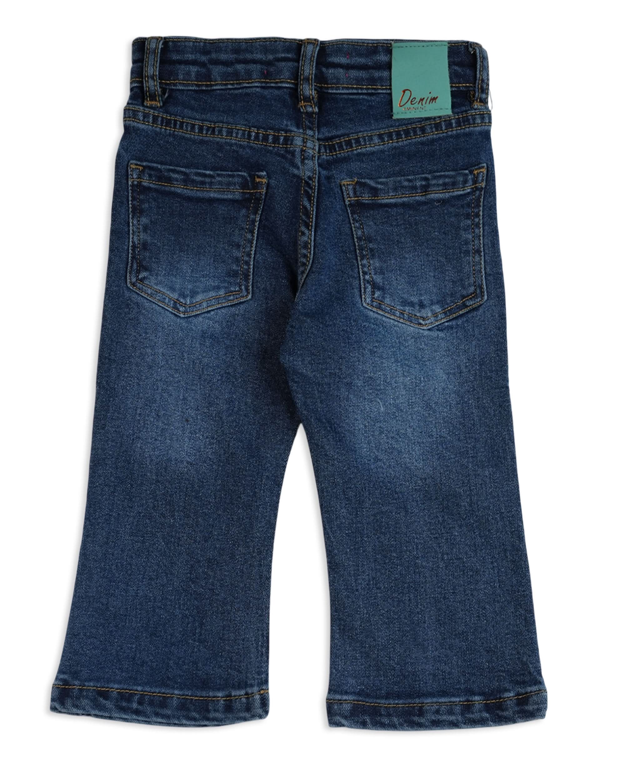 Eminent Girls Flared Fit Denim Pant