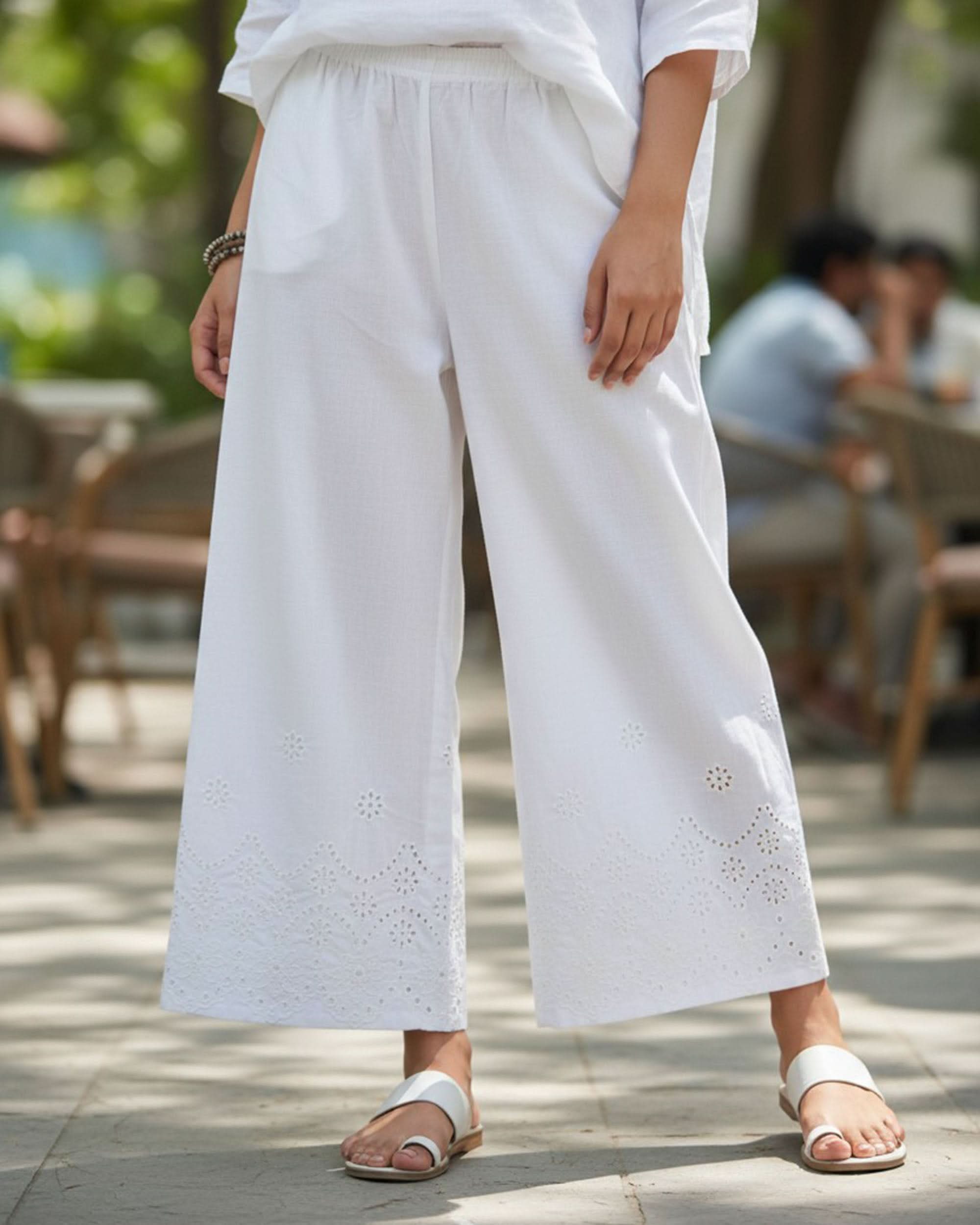 Women's Bell Bottom Embroidered Trouser