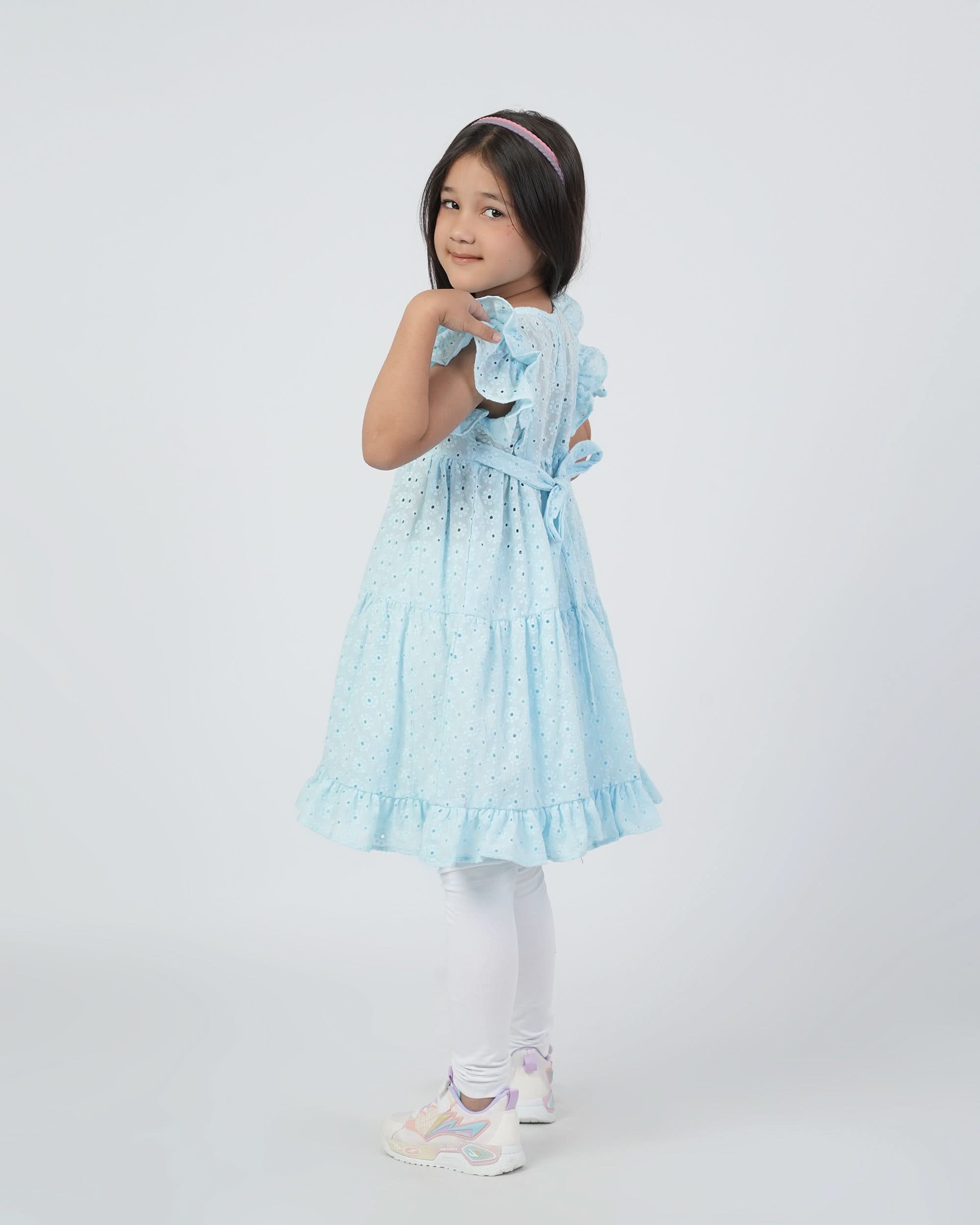 Eminent Girl’s Embroidered Schiffli Frock