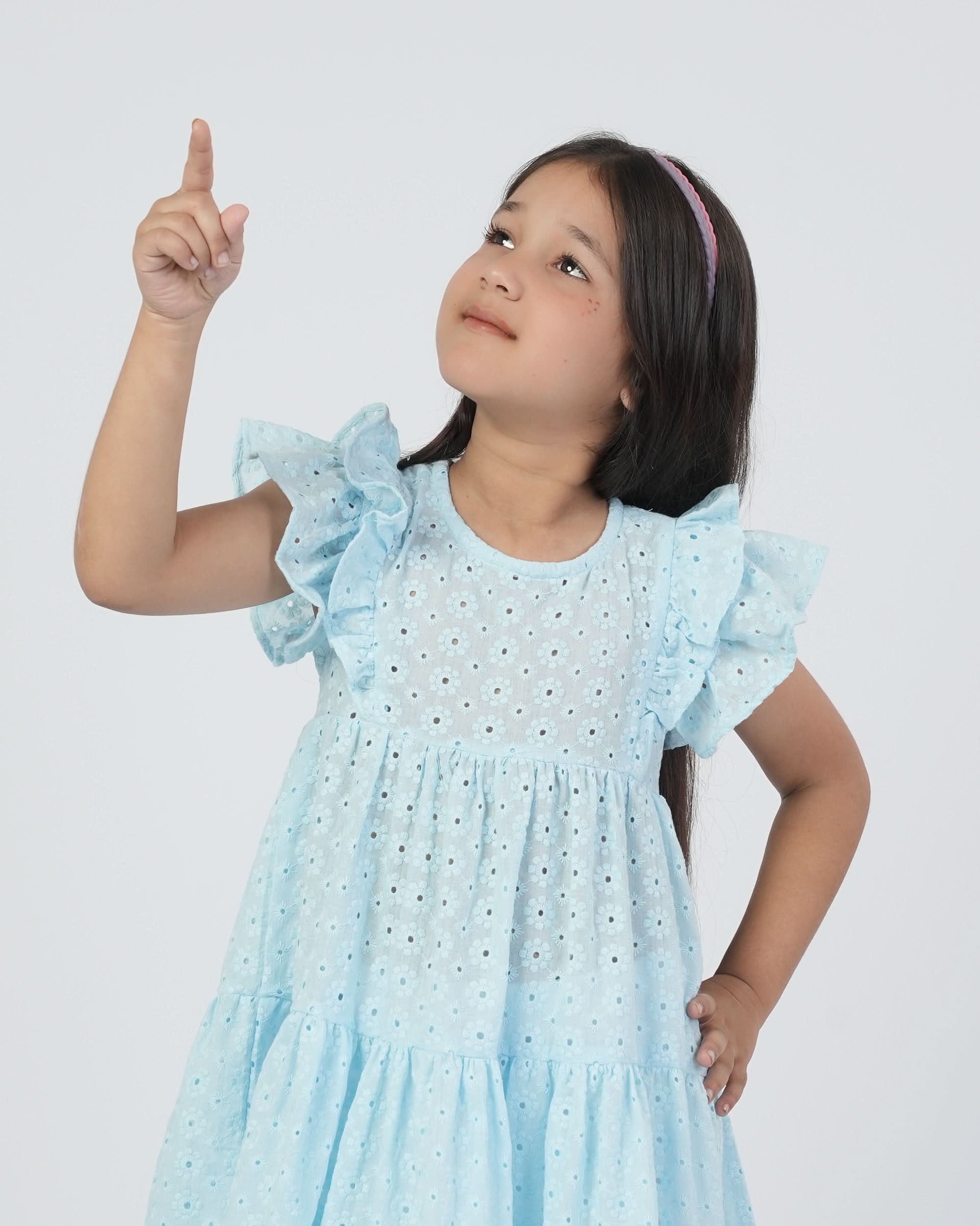 Eminent Girl’s Embroidered Schiffli Frock
