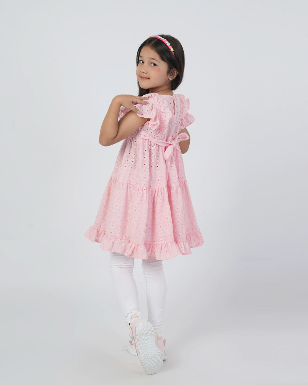 Eminent Girl’s Embroidered Schiffli Frock