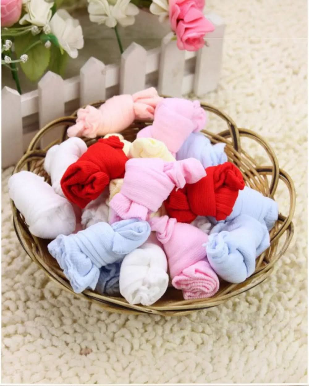Newborn 5Pcs Socks - Multi Color