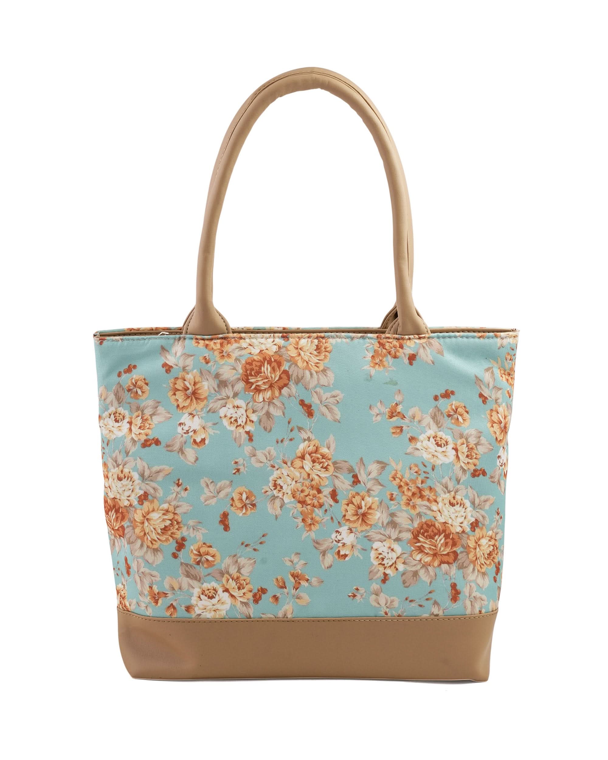 Women's Canvas Rexine Tote Bag
