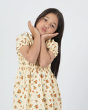 Eminent Girls Woven Frock - Fawn